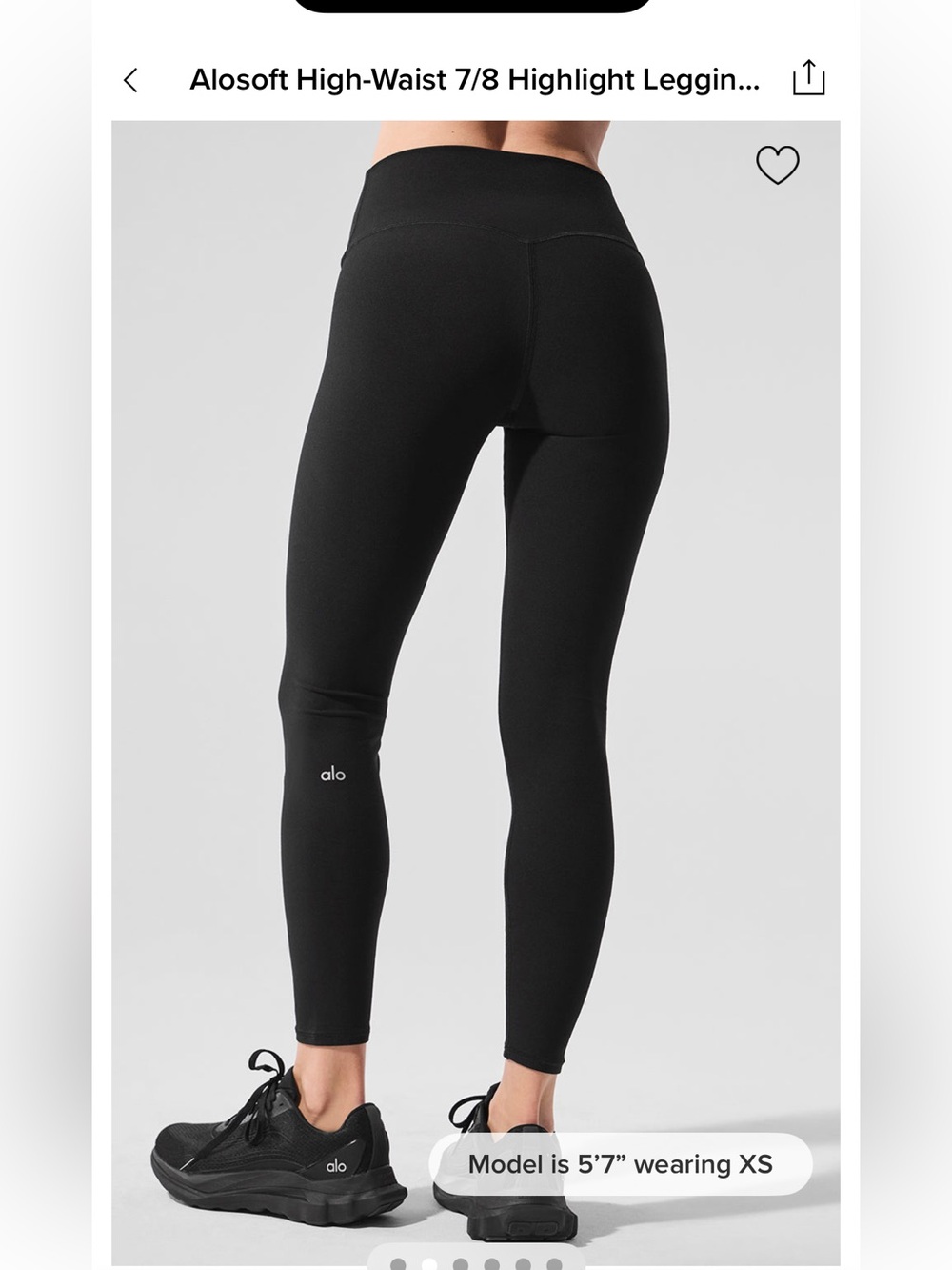 Alo High-Waist 7/8 Alosoft Leggings - Black
